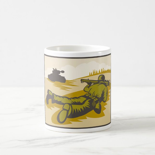 Retro Soldier And Tank Coffee Mug (Creator Uploaded)