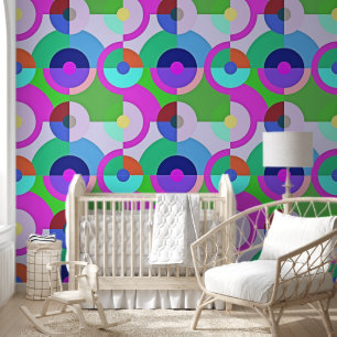 Retro solid geometric shapes pattern 5 wallpaper
