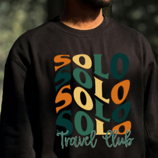 Retro Solo Travel Club Vacation Tri-Blend Shirt