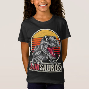 Retro Son Gift Idea Cool Dinosaur Sonsaurus T Rex T-Shirt