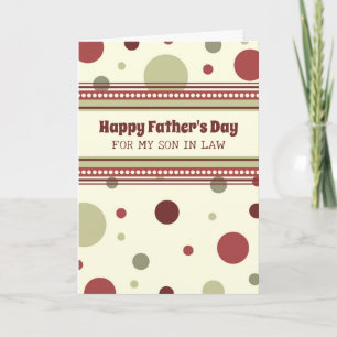 Retro Son in Law Happy Father's Day Card