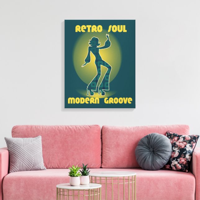 Retro Soul Modern Groove Canvas Print (Insitu(LivingRoom))