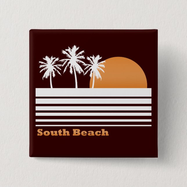 Retro South Beach Button (Front)