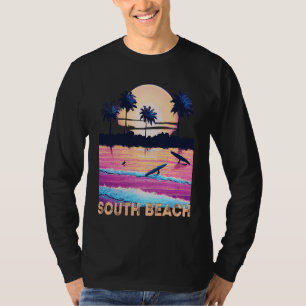 Retro South Beach Florida Souvenir Surf T-Shirt