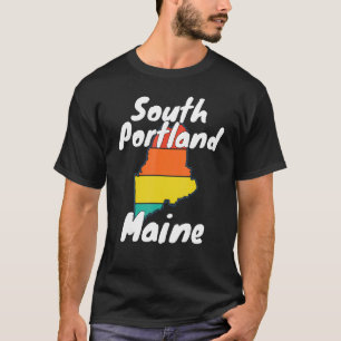 Retro South Portland ME Maine Apparel Souvenir T-Shirt