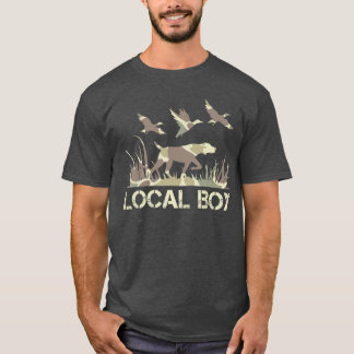 Retro Southern Boy Camoue Hunting Dog Camo Duck Hu T-Shirt