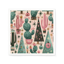 Retro Southwest Christmas Cactus Garden