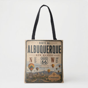 Retro Southwestern Highway Coordinates Keepsake Tote Bag