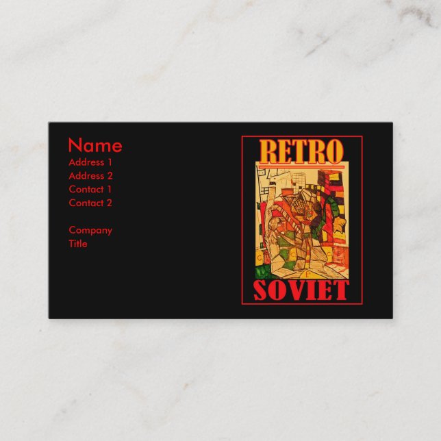 RETRO SOVIET BUSINESS CARD (Front)