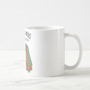 Retro Space  Alien Christmas UFO Holiday Cabin Art Coffee Mug