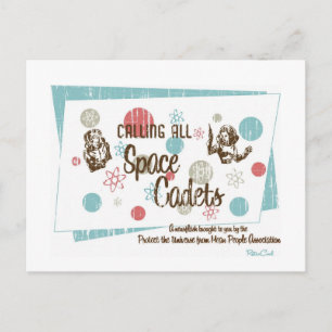 Retro 'Space Cadets' Postcard