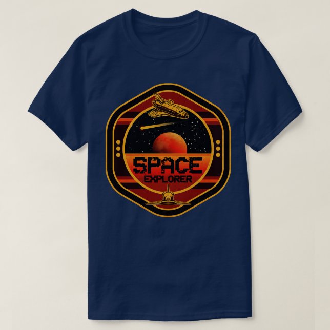 Retro Space Explorer T-Shirt (Design Front)