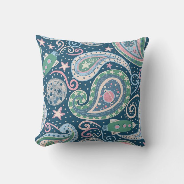 Retro Space Galaxy  Cushion (Front)