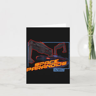 Retro Space Lover Vintage Space Funny Paranoids Qu Card