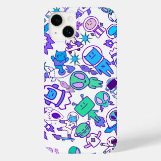 Retro space pattern Case-Mate iPhone 14 plus case