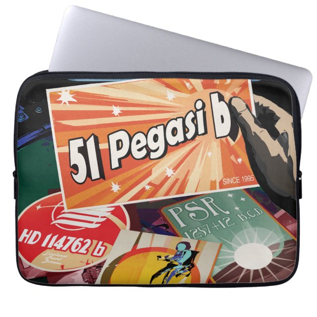 Retro Space Poster-Exoplanet Discovery 51 Pegasi B Laptop Sleeve (Front)