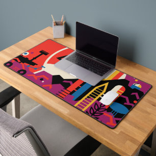 Retro Space Poster - Mars Exploration Program. Desk Mat