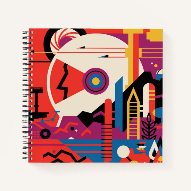 Retro Space Poster - Mars Exploration Program. Notebook (Front)