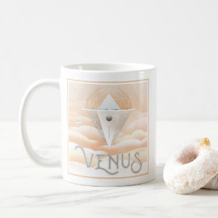 Retro Space Poster-Observatory In The Solar System Coffee Mug