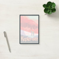 Retro Space Poster Of Kepler-186f.