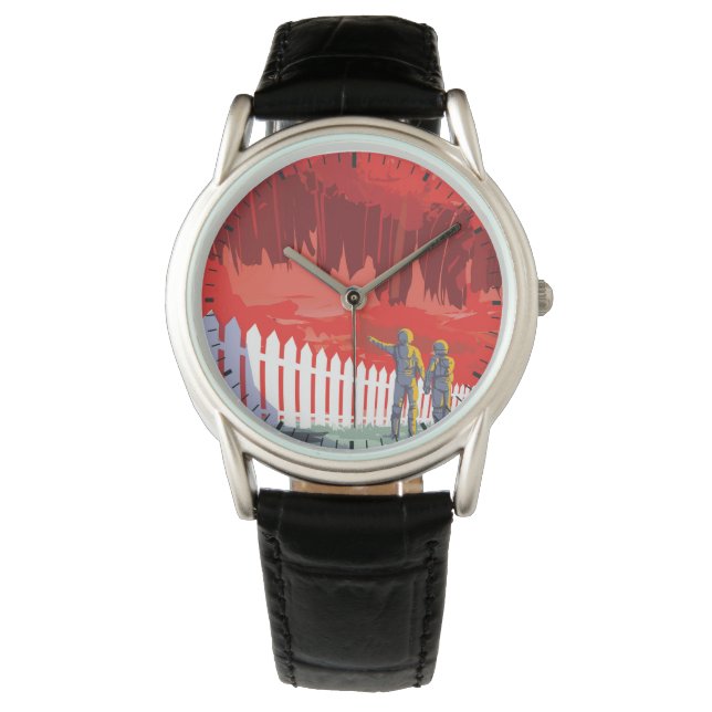 Retro Space Poster Of Kepler-186f. Watch (Front)