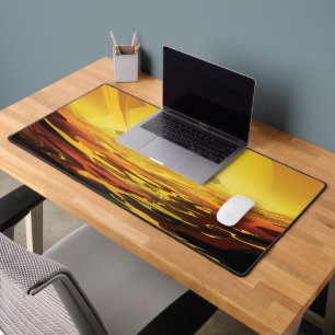 Retro Space Poster-Saturn's Largest Moon, Titan. Desk Mat