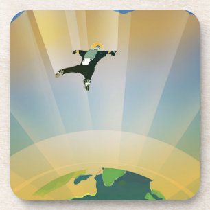 Retro Space Poster-The Gravity Of A Super Earth Coaster