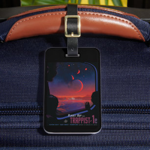 Retro Space Poster - Viewers Observe Trappist-1e. Luggage Tag