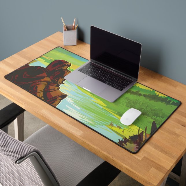 Retro Space Travel Poster-An Earth Science Mission Desk Mat (Office 2)