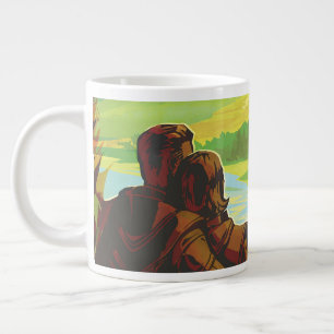 Retro Space Travel Poster-An Earth Science Mission Large Coffee Mug