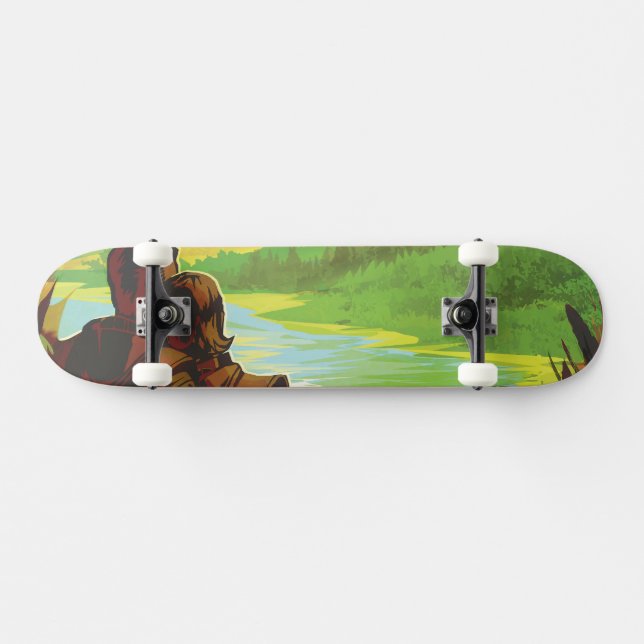 Retro Space Travel Poster-An Earth Science Mission Skateboard (Horz)