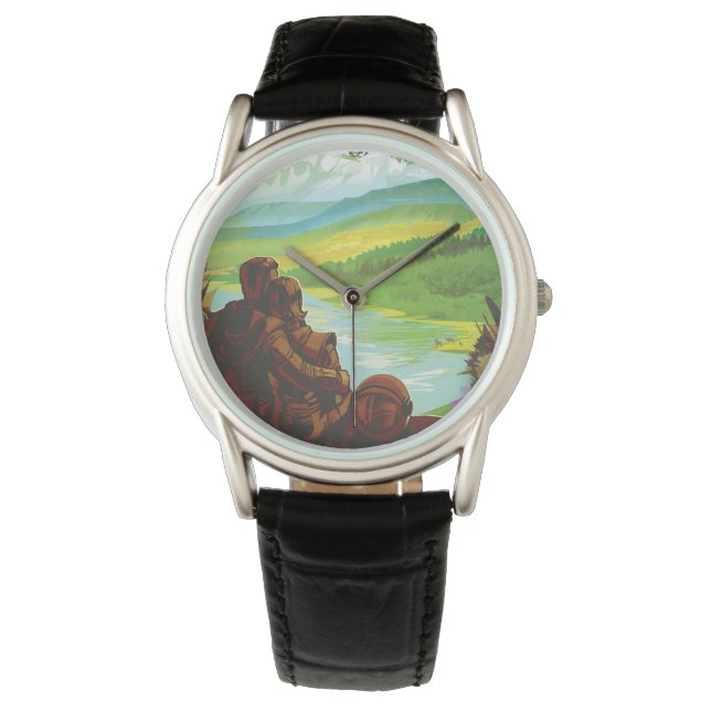 Retro Space Travel Poster-An Earth Science Mission Watch (Front)