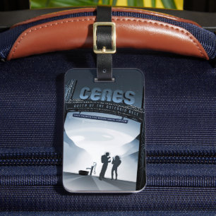 Retro Space Travel Poster-Dwarf Planet Ceres. Luggage Tag