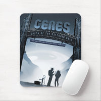 Retro Space Travel Poster-Dwarf Planet Ceres.