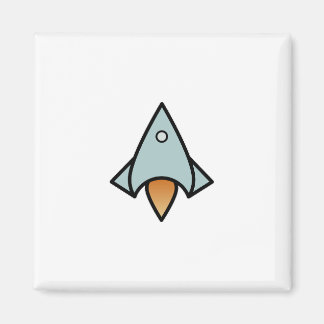 Retro Spaceship Magnet