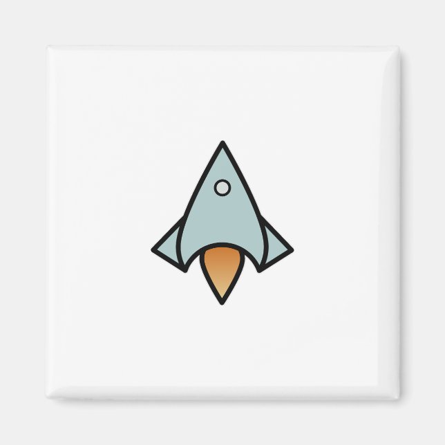 Retro Spaceship Magnet (Front)