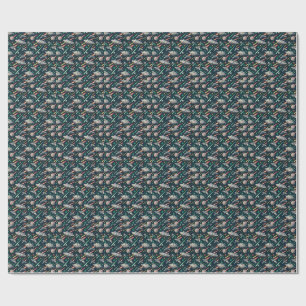 Retro Spaceship Sci-Fi Space Battle Comic Pattern Wrapping Paper