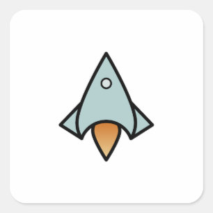 Retro Spaceship Sticker