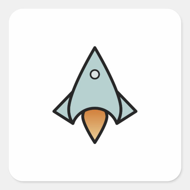 Retro Spaceship Sticker (Front)
