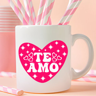 Retro Spanish I Love You Te Amo Valentine's Day Coffee Mug