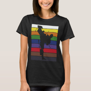 Retro Sparring Athlete Martial Arts Black Belt Kar T-Shirt