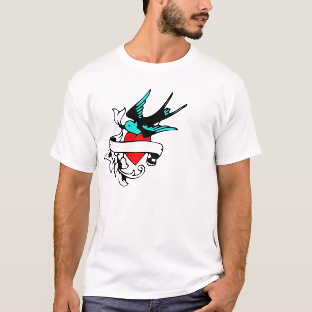 Retro Sparrow Tattoo Shirt (Front)