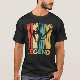 Retro Spearfishing Legend Apparel Fish Hunting Fre T-Shirt
