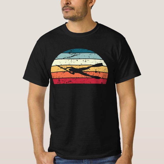 Retro Spearfishing Sunset Vintage fish Sunrise T-Shirt (Front)