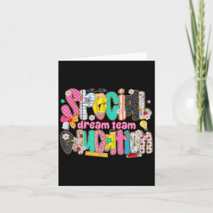 Retro Special Education Squad Dream Team Sped Teac Card