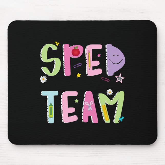 Retro Special Education Squad Groovy Dream Team Sp Mouse Pad (Front)