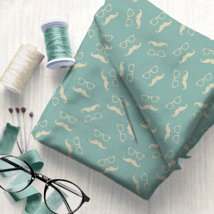 Retro Spectacles and Moustache Pattern #6 ID1073 Fabric