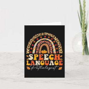 Retro Speech Therapy Speech Language Pathologist F Card