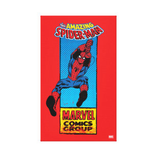 Retro Spider-Man Comic Graphic Canvas Print