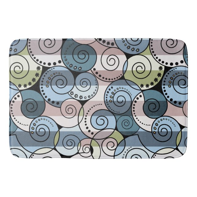 Retro, spiral bath mat (Front)